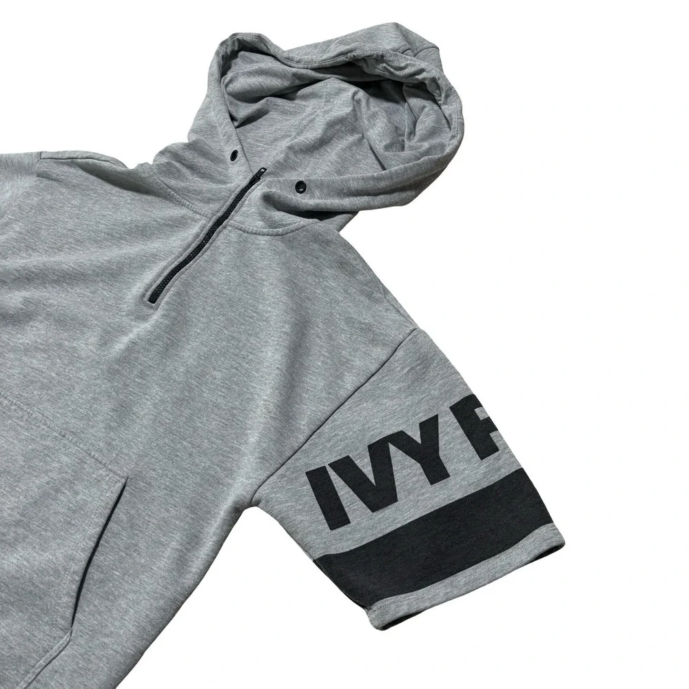 Ivy‎ Park Women's 1/4 Zip Short Sleeve Hoodie Baggy Fit Size XS